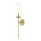 Z-Lite Emily 1 Light Wall Sconce, Rubbed Brass & White 807-1S-RB-WH - alternate 1
